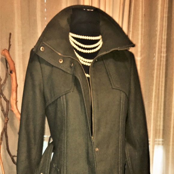 Kenneth Cole Wool Blend Military Coat - Picture 1 of 8